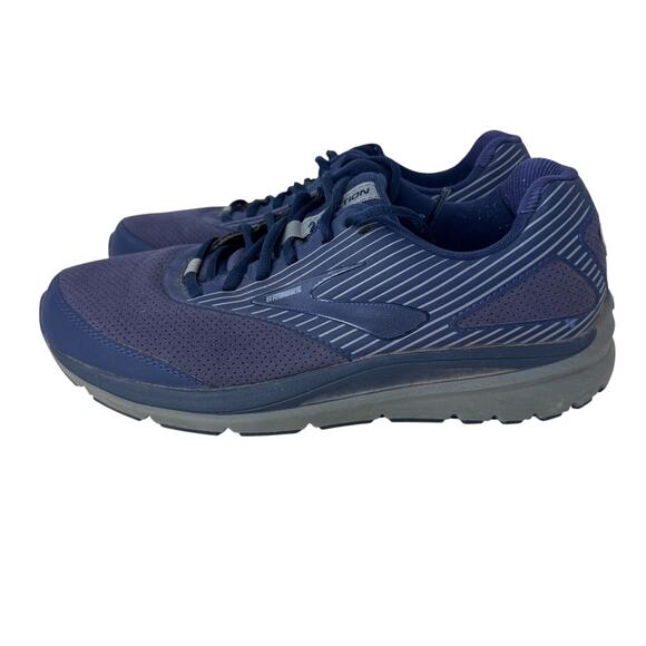 Brooks Addiction Walker Suede Running Shoes Men 8.5 Navy Max Support 1103191D445 - Picture 2 of 12